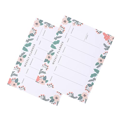 jojofuny 2 Stück Haftnotiz Täglicher Arbeitsplaner Pads Abreißen Wöchentlicher Notizblock Wochenplaner Planungsunterlage Notizblock Für Die Zubereitung Von Mahlzeiten Schreibblöcke Papier von jojofuny