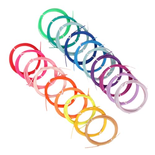 jojofuny 20 Rollen Verbrauchsmaterialien für Stifte 3D-Stiftfüllung Filamentstift Bunte Filamentminen für 3D-Stifte Filament nachfüllen Wiederverwendbare Filamentspule STK von jojofuny