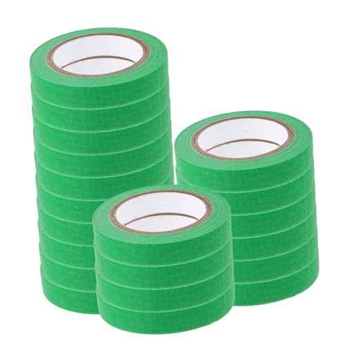 jojofuny 20 Rollen einfarbiges Klebeband schwer- Vinyl kleiden Heften Herstellung dünn Naht Beschriftungsband Papier Klebeband farbiges Abdeckband farbiges Malerband Kunstband Grün von jojofuny