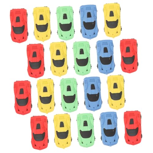 jojofuny 20 Stück Cartoon Racing Eraser Schulradiergummis Schulwerter Radiergummis für Cartoon -Radiergummi geformt Es Radiergummis in Autoform Kindergäuer sicher und von jojofuny