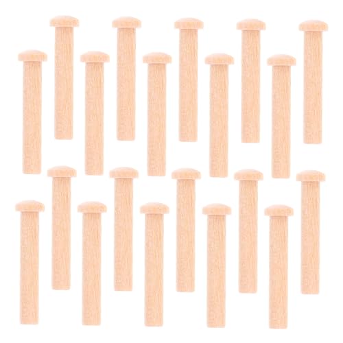 jojofuny 20 Stück Kleine Dübel Aus Massivholz T Nägel Holzstiftnagel Holznagel Stiftnägel Holznägel Lotusbaum Beige von jojofuny