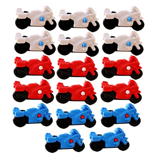 jojofuny 20 Stück Lokomotive Styling Eraser Radiergummis Klassenzimmer Kindergäuer Party Kindermotorrad Cartoon -Radierbleistift Kindergummis Radiergummi Zufällige Farbe von jojofuny