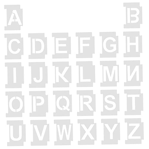 jojofuny 26 Stück Alphabet-Malvorlage Vinyl Stoffschablonen groß Wiederverwendbare Schablonen zum Malen Brief Schablone aushöhlen selber machen -Alphabet-Schablone das Haustier Weiß jojofuny 26 Stück Alphabet-Malvorlage Vinyl Stoffschablonen groß Wiederverwendbare Schablonen zum Malen Brief Schablone aushöhlen selber machen -Alphabet-Schablone das Haustier Weiß von jojofuny