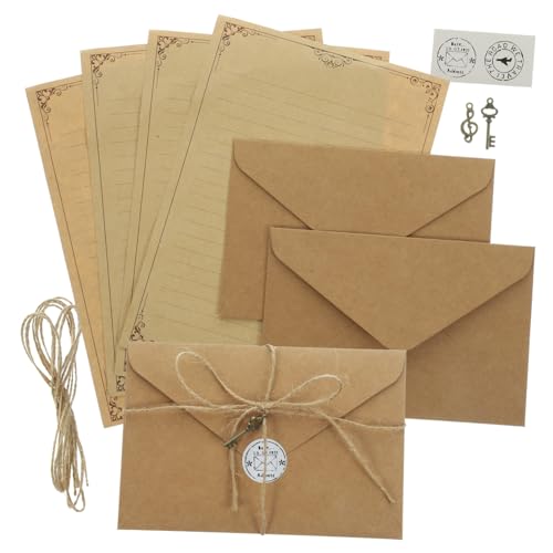 jojofuny 2Sätze Vintage Briefpapier Set Mit Umschlägen Teiliges Schreibpapier Set Im Retro Stil Für Persönliche Briefe Notizen Und DIY Projekte Für Kreative jojofuny 2Sätze Vintage Briefpapier Set Mit Umschlägen Teiliges Schreibpapier Set Im Retro Stil Für Persönliche Briefe Notizen Und DIY Projekte Für Kreative von jojofuny