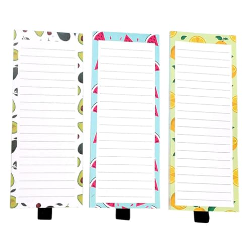 jojofuny 3 Magnetische Notizblöcke Magnetischer Kühlschrank Notizblock Für Magnetische Einkaufslistenblöcke Für Den Kühlschrank Magnetische Listenblöcke Wöchentliche Magnetische von jojofuny