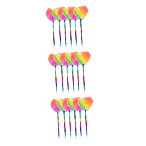 jojofuny 3 Sätze Liebes Kugelschreiber Plüsch Bauschig Flauschig Rosa Stifte Form Süßer Stifte Für Mädchen Herz Stift Kinderstifte Lustige Stifte Für Matschiger Pom 6 Stück * 3 von jojofuny