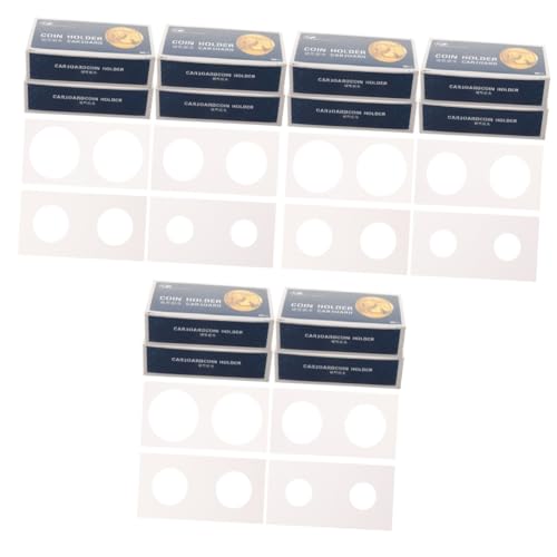 jojofuny 3 Sätze Münz-büroklammer Beschützer Halter Für Sammler Sammlung Münzfall Schild Ordner Münzversorgung Sammelversorgung Münzorganisator Münzklammer Papier 4boxen*3 von jojofuny