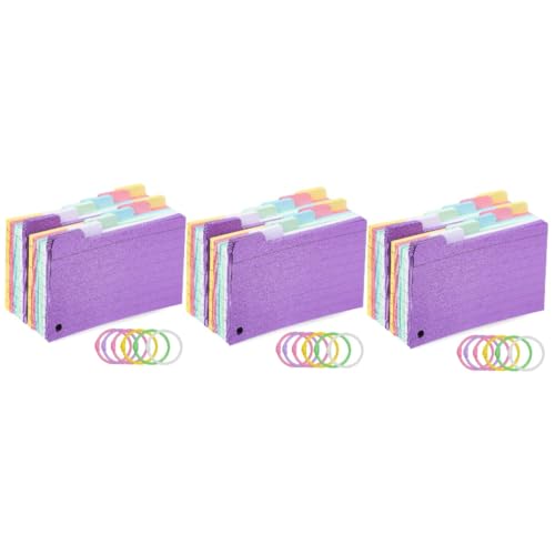 jojofuny 3 Sätze Spiral Notizblock Karteikarten Notizkarten Lernkarten Gelocht Linierte Notizkarten Ringe Für Karteikarten Notizkarten Mit Ringen Karteikarten Für Den 300 Blatt*3 von jojofuny