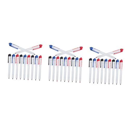 jojofuny 3 Sätze Whiteboard -marker Marker Löschen Dünn Trockenlöschmarker Für Die Schule Whiteboardstifte Tafelstifte Trocken Abwischbare Stifte Markierungen Masse Plastik 12 Stück * 3 von jojofuny