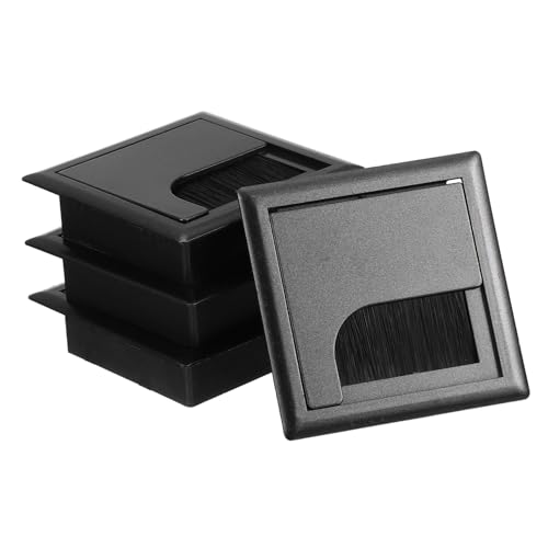 jojofuny 3 Sets Kabeldurchführungen Für Den Schreibtisch Kabel-Organizer Für Den Schreibtisch Schwarz Leicht Zu Öffnendes Abdeckungsdesign 4 Stück X 3 von jojofuny