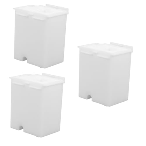 jojofuny 3 Teiliges Abfallpad Teil Zum Auffangen Von Resttinte Ersatz Tankpad Kompatibles Druckmaschinen Abfallpad Tintenpad Tankdrucker Abfalltank Paddrucker Adapter Weißer von jojofuny