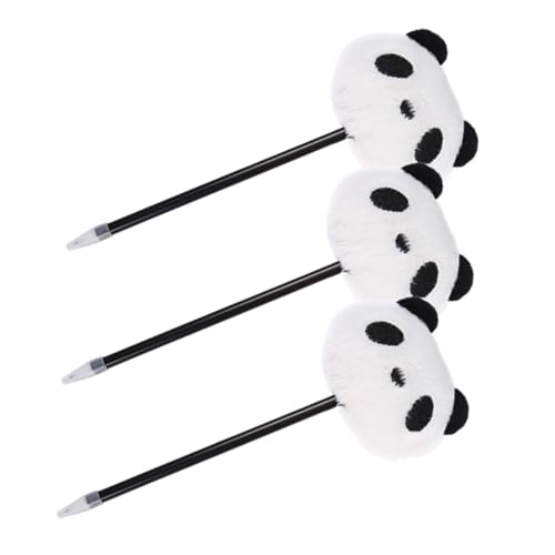 jojofuny 3Stücke Süße Panda Kugelschreiber Mit Ergonomischem Plüschgriff Langlebig Und Angenehm Für Täglichen Gebrauch Schreibzubehör Für Erwachsene von jojofuny