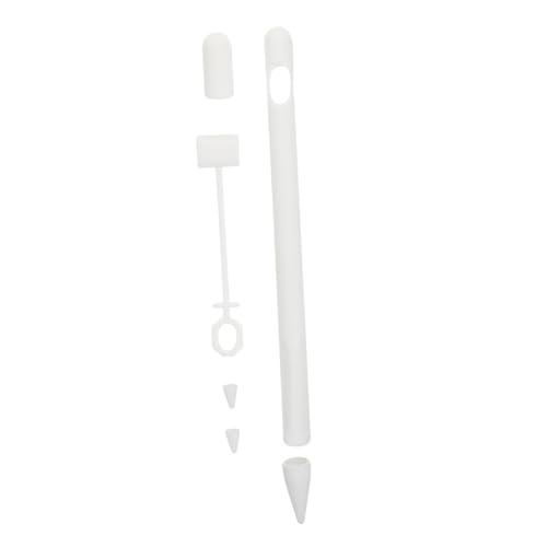 jojofuny 3st -Nib-Abdeckung Stylus-stiftetui Stiftabdeckungshülse Bleistift Dünne Hautabdeckung Skin-Stylus-Abdeckung Bleistiftbeutel Aus Silikon Elektrogehäuse Mäppchen Weiß Kieselgel von jojofuny
