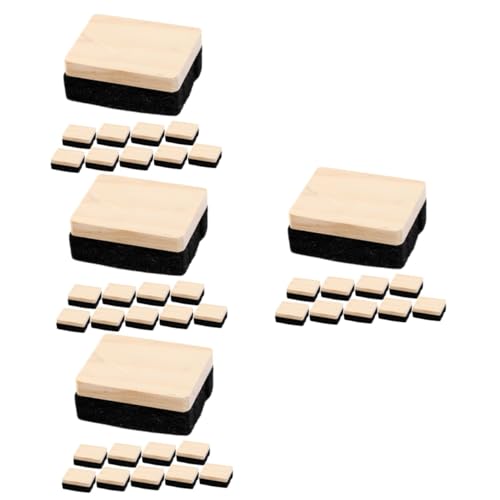 jojofuny 4 Sätze Radiergummi Kreidestaubtuch Mini-radierer Whiteboard-trockenlöscher Kreidebretter Mini-whiteboard-radierer Staubfreier Tafelradierer Gefühlt 10 Stück * 4 von jojofuny