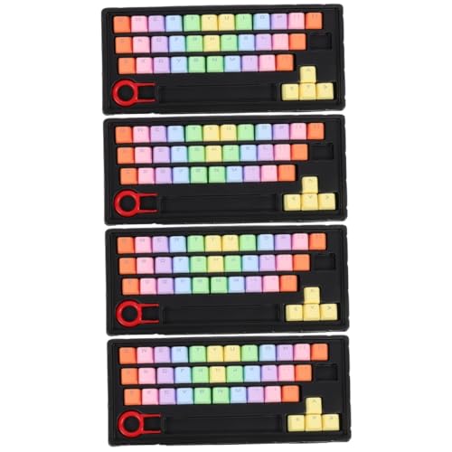 jojofuny 4 Sätze Tastenkappe Ornament-Sets Klaviatur Bunte Tastaturkappen Computer Tastatur Computertastaturen Tastatur Versorgung Farbige Tastatur Tastatur-dekor Zubehör Pbt Rechner von jojofuny