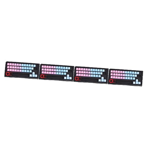 jojofuny 4 Sätze Tastenkappe Klaviatur mechanische Tastatur Computer Tastatur Computertastaturen tastatur versorgung Tastatur-Dekor Tastaturschutz Wort durch blaue zauberin pbt von jojofuny