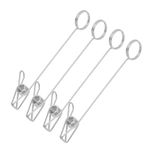 jojofuny 4 Stück Doppelköpfige Haftnotizenkartenhalter Metallclip Tischnummernhalter Für Restaurants Kartenhalter Platzieren Bildhalter Ständer Für Fotoclips Tischnummer Steht Silver Eisen von jojofuny