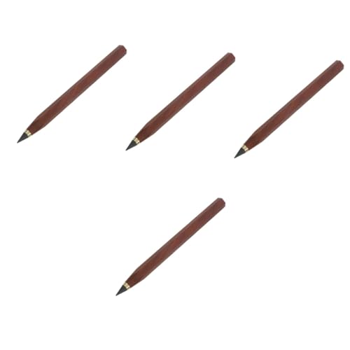 jojofuny 4 Stück Holzstift skizzieren Bleistift ewig Griff handwerkzeug infinite pencil tintenschreiber anzeichnen werkzeug stickbuch Zeichenstift Leichte Stifte Tragbare Malstifte das von jojofuny