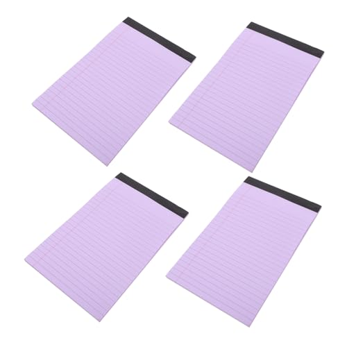 jojofuny 4 Stück Notizblock aus Papier Notizen Arbeiten Rosa Schreiben Notizbücher büroartikel Rechtliche Notizbuch Planer Notizbuch Notepad abreißen A5-Notizblock im Taschenformat Violett von jojofuny
