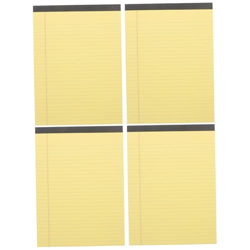 jojofuny 4 Stück Papier nehmen zerreißbar Notizbücher Schreiben Notizbuch Moxie Reißbare Notizblöcke Trennbares Memo Pad Büro Memo Pad ausgekleideter Notizblock Zeitplan-Notizblöcke Yellow von jojofuny