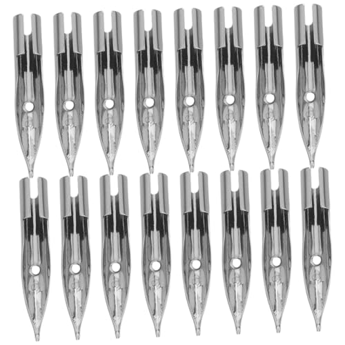 jojofuny 40 Stück Dip-stift Ersatzstiftspitzen Universal-füllhalterspitzen Kalligraphie-füllfederhalterspitzen Füllfederhalter Schreiben Stiftnibs Zum Malen Stiftspitzen Malen Silver Metall von jojofuny