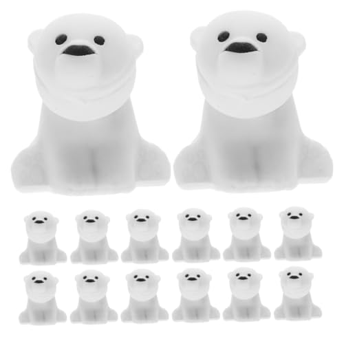 jojofuny 40 Stück Eisbär-radiergummi Mini-bär-radiergummis Tragen Plüsch Klein Schule Tiere Klassenzimmer Polar- Bleistift Groß Farben Schreibwaren Sortiert Bären Weiß von jojofuny