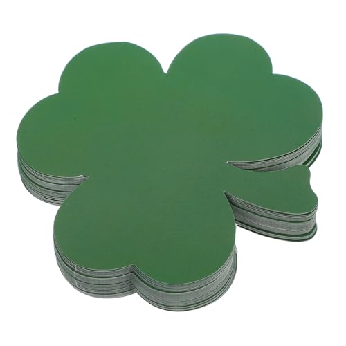 jojofuny 40 Stück Handgeschriebene Karte Mit Kleeblatt Karten Für St. Patricks Day Decor Kleeblatt-mittelstück St Patricks Day Dekorationen Dark Green Beschichtetes Papier von jojofuny