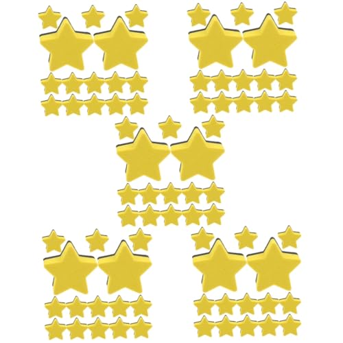 jojofuny 5 Sätze Pentagramm-radiergummi Studenten Wischen Tragbare Whiteboard-löscher Magnetischer Whiteboard -radiergummi Whiteboard-radierer Yellow Filzstoff 15 Stücke * 5 von jojofuny