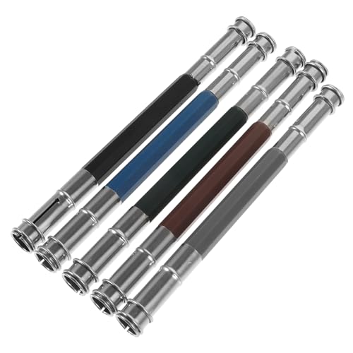 jojofuny 5 Stück Bleistift verlängerer Holzkohle Zeichnung Buntstiftverlängerer Künstler pencil holder kugelschreiber halterung Office-Schreibwerkzeug Verlängerung zeichnen Rostfreier Stahl von jojofuny