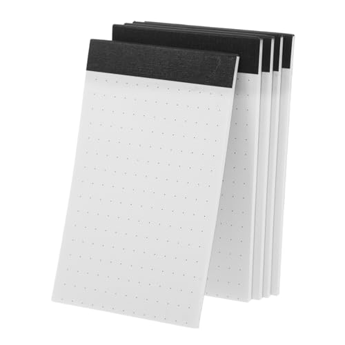 jojofuny 5 Stück Notizbuch kleine notizblöcke gepunktetes Tagebuch gepunktetes Papier Netznotiz Lieferungen kommentieren gepunktete notizbücher Mini-Notizblock Rasterpapier Punktpapier Weiß von jojofuny