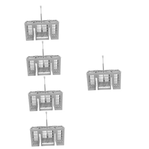 jojofuny 5 Stück Spülmaschinen Besteckkorb Spülmaschinenregal Spülmaschinen Utensilien Organizer Spülmaschinen Essstäbchenhalter Besteck Trockenkorb Spülmaschinen Ersatzkorb Grauer von jojofuny