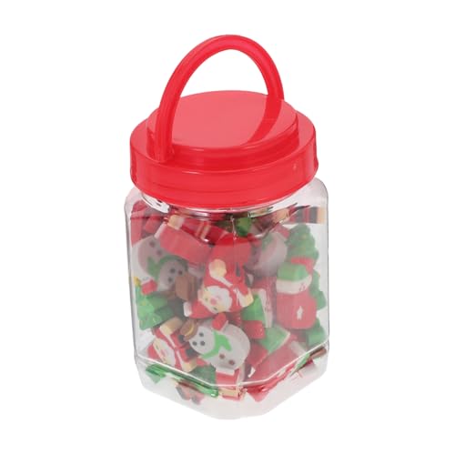jojofuny 50 Stück Eraser Im Weihnachtsstil Weihnachten Dekoration Radiergummi Schneeradierer von jojofuny