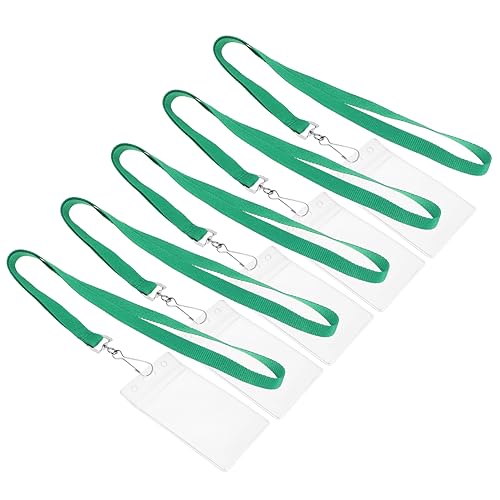 jojofuny 5Sätze Kartenhalter mit Lanyard Teiliges Kartenetui für Ausweise Kreditkarten und Spielkarten Farbige Schnur für Einfaches und Sicheren Schutz Karten von jojofuny