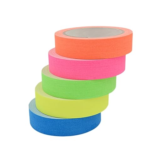 jojofuny 5Stücke Fluoreszierendes Klebeband Im Dunkeln Leuchtend Für Partydekoration Und Kreative Projekte Einfach Abreißbar von jojofuny