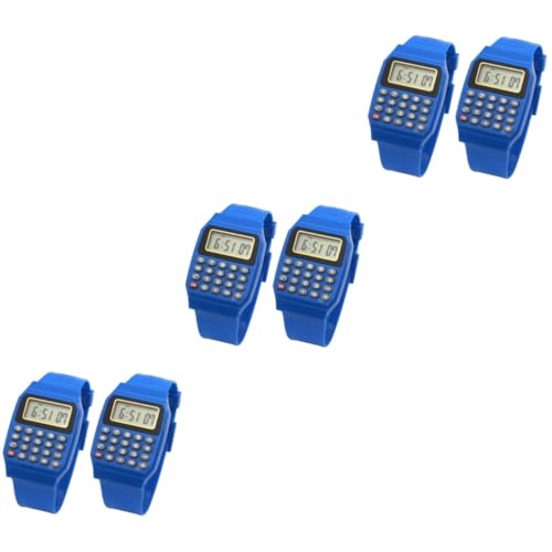 jojofuny 6 STK Digitaluhr für Herren Taschenrechner Handyhülle kinderuhren Armbanduhr Kinder Uhrengehäuse für Herren Herrenuhren Berechnung Uhr Rechenuhr für Kinder tragbar von jojofuny