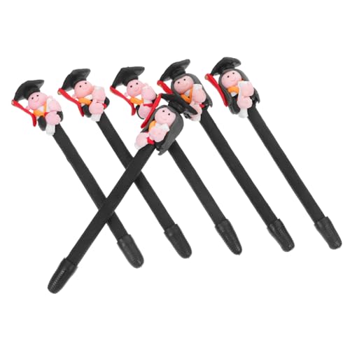 jojofuny 6 Stück Dr. Kugelschreiber Geschenkstift für Studenten mehrere Punkt Stifte schulsachen stifte Schulbedarfsstift bleistift Doktoranden schreiben Stifte -Stift Polymer-Ton Black von jojofuny