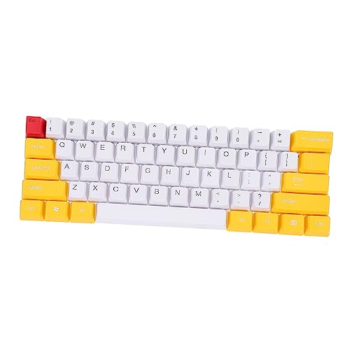 jojofuny 61 PCS PBT Double Color Keycaps Set Für Mechanische Tastaturen OEM Höhe Weiße Lasergravur Passend Für Kreuzachsen Und von jojofuny