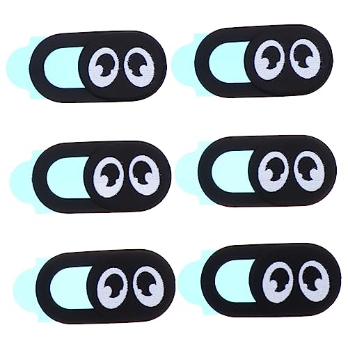 jojofuny 6st Kamera-datenschutzabdeckung Webcam-schutzpatch Webcam-Verschluss Kamera-sichtschutzabdeckung Webcam-folienblocker Schoßtisch Black Umweltschutzmaterial Kunststoff von jojofuny