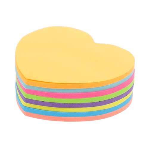 jojofuny 8 Notizblöcke Mit Liebesmotiv Einfaches Design Memo Aufkleber Herzförmig Transparent Farbige Blöcke Süße Notizblöcke In Herzform Aufkleber Valentinstag Rosa von jojofuny