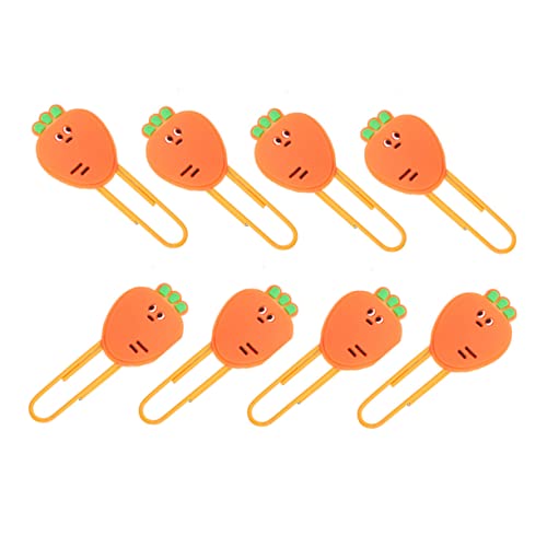 jojofuny 8 Stück Karotten -lesezeichenclip Schreibwarenclips Kleine Papierklammern Dekorative Büroklammern Goldene Büroklammern Farbe Dokumentpapierclips Das Büro Jumbo Weiches Gummi Orange jojofuny 8 Stück Karotten -lesezeichenclip Schreibwarenclips Kleine Papierklammern Dekorative Büroklammern Goldene Büroklammern Farbe Dokumentpapierclips Das Büro Jumbo Weiches Gummi Orange von jojofuny