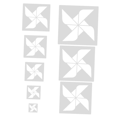 jojofuny 8 Stück Windmühlenvorlage Windmühle Schablone Dekorative Schablonen Wiederverwendbare Schablonen Scrapbooking-schablonen Handwerksvorlage Malvorlagen Windmühlenschablonen Pp Weiß von jojofuny