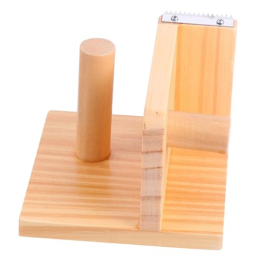 jojofuny Bandschneider schulsachen schulzeug Kreativer Klebeband-Spender Schneidet Klebeband präzise Klebebandabschneider Cutter tragbar Bandschneidegerät Bandschneide-Kit hölzern Brown von jojofuny