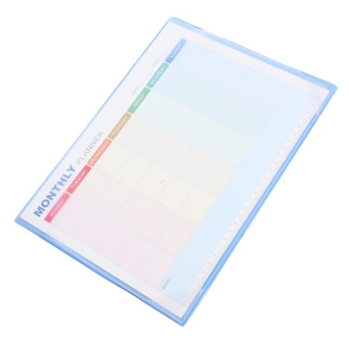 jojofuny Blätter Monatsplan Organisation notizbuch schreibtischkalender zeitmanagement Effizientes Werkzeug Perpetual Desk Kalender Planer leer Terminkalender Schreibtischplaner Papier Blue von jojofuny
