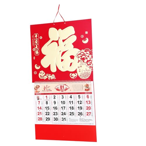 jojofuny Chinesischer Wandkalender Dekorativer Hängekalender im Klassischen Design für Zuhause Monddatum aus Robustem zur Raumgestaltung jojofuny Chinesischer Wandkalender Dekorativer Hängekalender im Klassischen Design für Zuhause Monddatum aus Robustem zur Raumgestaltung von jojofuny