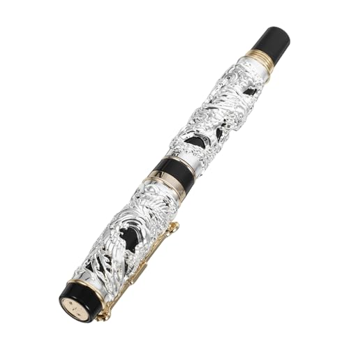 jojofuny Drachenstifte schreibfeder zeichenstift kalligraphie stift Kalligraphie-Füllfederhalter japanischer füllfederhalter Matrosen-Füllfederhalter Tintenstift Füller Zinklegierung Silver von jojofuny