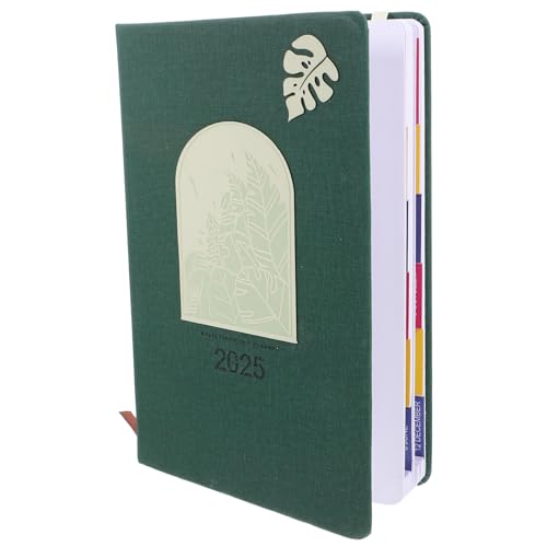 jojofuny Englisches Agendabuch Notizblock Täglich Empfindlich Notizbuch Notizbücher Tragbarer Akademischer Planer Wochenplaner Planer Zeitschrift Schreibbuch Bürobedarf Papier Dark Green von jojofuny