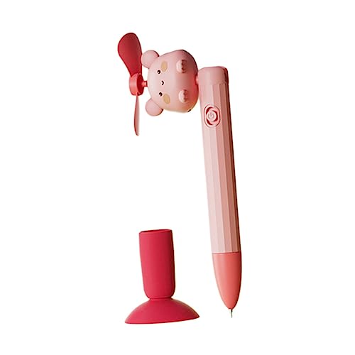 jojofuny Fan-Stift Schriftsteller studentische Büroangestellte tragbarer Schreibstift Kugelschreiber mit Cartoon Stift mit fächer Kugelschreiber schreiben Sport Rosa von jojofuny