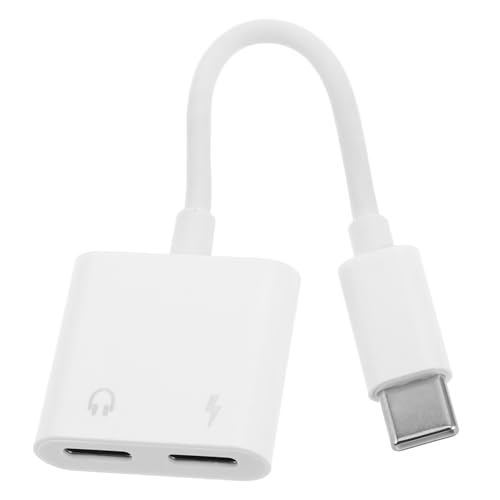 jojofuny Handy Adapter Splitterkabel Für Headset Kopfhörer-mikrofon-Splitter Kopfhörerverlängerungskabel Usbc-Adapter Typ C-Splitter Steckeradapter Für Audiokabel Typ-c-dongle Weiß Kupfer von jojofuny