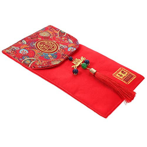 jojofuny Happy Red Envelope Schlüssel Rot klein xi Paket briefumschläge Chinesischer Umschlag Geldumschläge für Bargeld Hochzeitsumschlag Hochzeitsgeldumschläge Geldumschlag Stoff von jojofuny