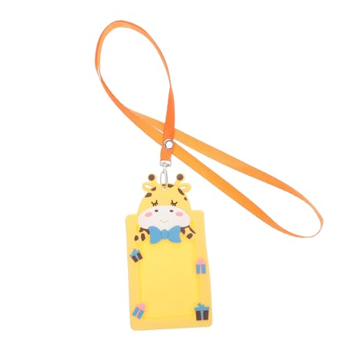 jojofuny Kartenabdeckung Abzeichen-hülle Kartenhalter Damen Lehrerausweishalter Vertikaler Ausweishalter Niedlicher Ausweishalter Id-abzeichen Ausweishalter Aus Kunststoff Yellow Pvc von jojofuny